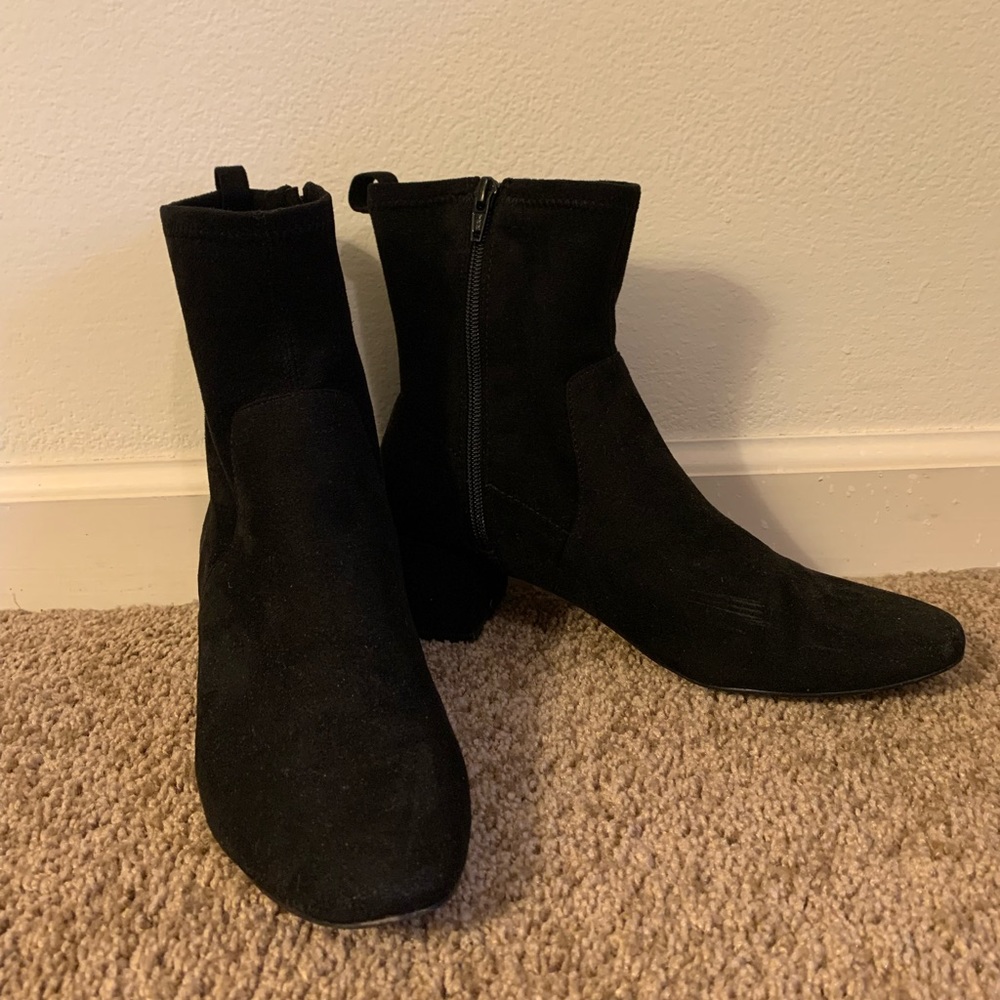 Aldo black suede boots size 8